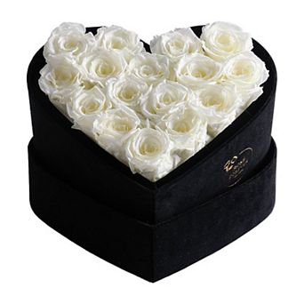 16 Roses Heart-Shaped Box