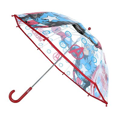 Textiel Trade Kid's Marvel Captain America Transparent Bubble Stick Umbrella