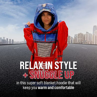 Transformers Optimus Prime Hoodie Blanket Adult Snugible