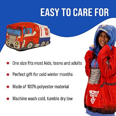 Transformers Optimus Prime Hoodie Blanket Adult Snugible