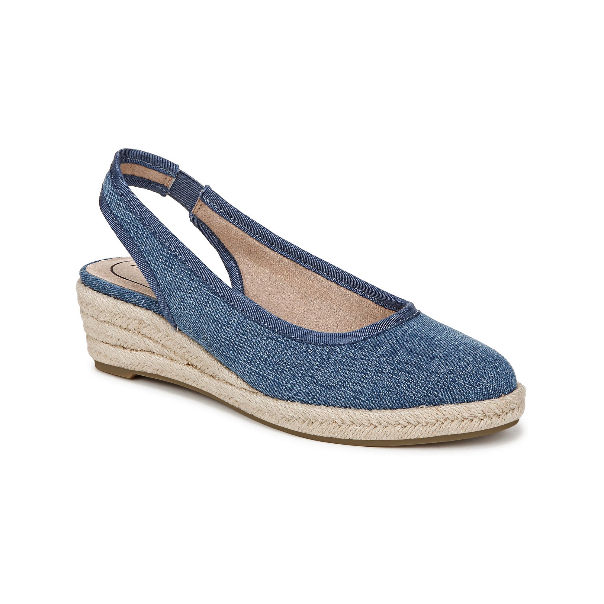 LifeStride Kayden Womens Espadrille Singback Shoes, Size: 6 Wide, Blue Blu