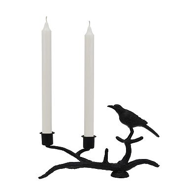 Celebrate Together™ Halloween Casted Metal Crow & Branch Candelabra