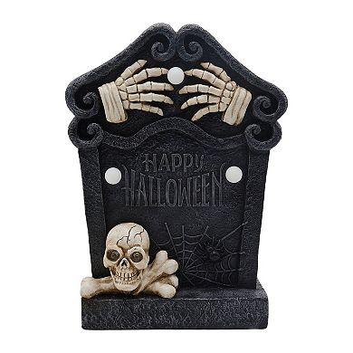 Celebrate Together™ Halloween LED Tombstone Table Decor with Skeleton Design