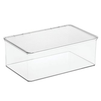 iDesign Hinged-Lid First Aid Organizer Box – Clear