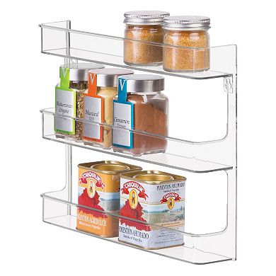 iDesign Wall Mount Nail Polish Organizer & Cosmetics Organizer, Set of 2, The Clarity Collection – 8.78" x 2.02" x 11.07", Clear Bin