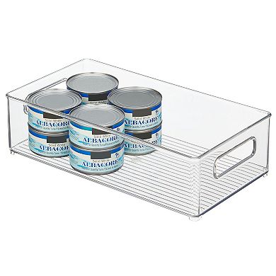 iDesign Stackable Bathroom Storage Bin with Handles – Linus Collection - Clear