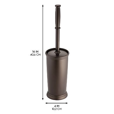 iDesign Kent Bathware, Toilet Bowl Brush and Holder for Bathroom Storage - Bronze