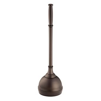iDesign Kent Bathware, Toilet Plunger and Holder for Bathroom Storage - Bronze