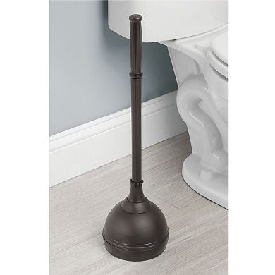 iDesign Kent Bathware, Toilet Plunger and Holder for Bathroom Storage - Bronze