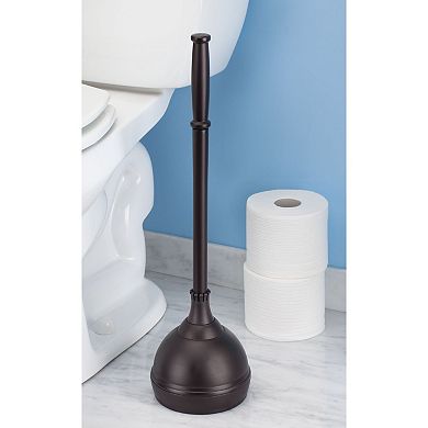 iDesign Kent Bathware, Toilet Plunger and Holder for Bathroom Storage - Bronze