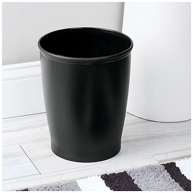 iDesign Kent Wastebasket Trash Can for Bathroom, Kitchen, Office - Black