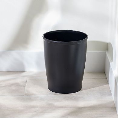 iDesign Kent Wastebasket Trash Can for Bathroom, Kitchen, Office - Black