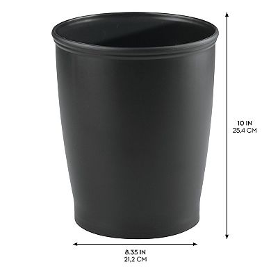 iDesign Kent Wastebasket Trash Can for Bathroom, Kitchen, Office - Black