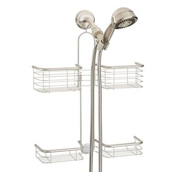 iDesign Hanging Handheld Shower Hose Caddy - Storage for Shampoo, Conditioner, or Body Wash - Satin