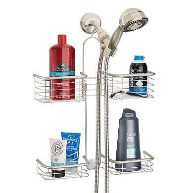 iDesign Hanging Handheld Shower Hose Caddy - Storage for Shampoo, Conditioner, or Body Wash - Satin