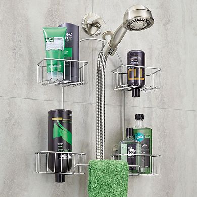 iDesign Hanging Handheld Shower Hose Caddy - Storage for Shampoo, Conditioner, or Body Wash - Chrome