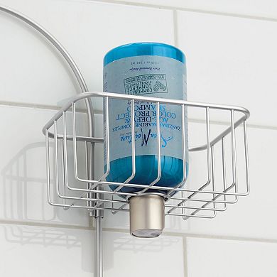iDesign Hanging Handheld Shower Hose Caddy - Storage for Shampoo, Conditioner, or Body Wash - Chrome