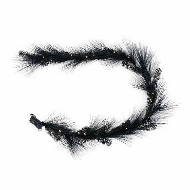 Celebrate Together™ Halloween Pre-Lit Artificial Black Pine Garland