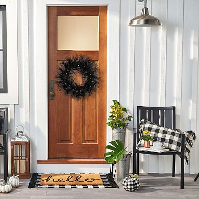 Celebrate Together™ Halloween LED Artificial Black Pine with Bats Wreath