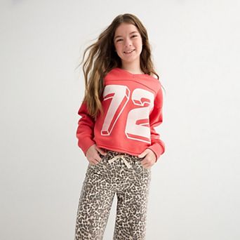 Girls 6-20 SO® Long Sleeve Varsity Sweatshirt in Regular & Plus Sizes