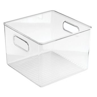iDesign Bathroom Storage Bin with Handles – Linus Collection - Clear