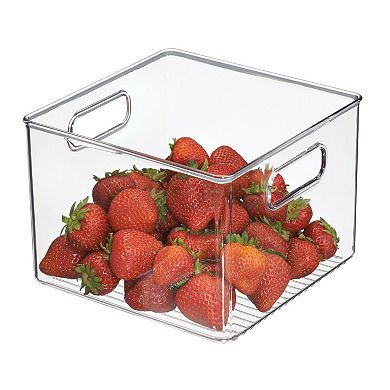 iDesign Bathroom Storage Bin with Handles – Linus Collection - Clear