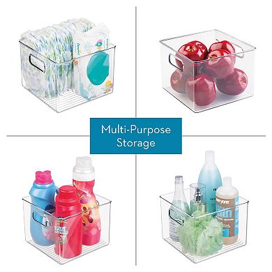 iDesign Bathroom Storage Bin with Handles – Linus Collection - Clear