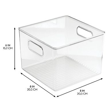 iDesign Bathroom Storage Bin with Handles – Linus Collection - Clear