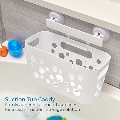 iDesign Bubbles Basket the Perfect Tub Organizer for Joyful Splashes, White