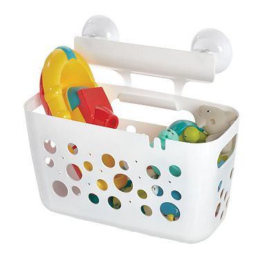 iDesign Bubbles Basket the Perfect Tub Organizer for Joyful Splashes, White