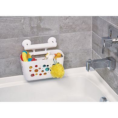 iDesign Bubbles Basket the Perfect Tub Organizer for Joyful Splashes, White