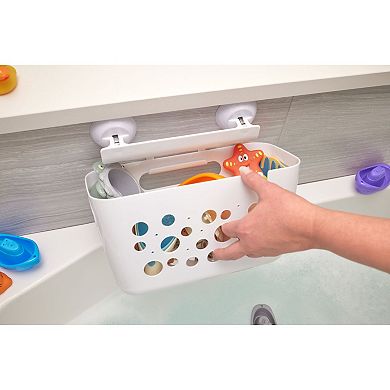 iDesign Bubbles Basket the Perfect Tub Organizer for Joyful Splashes, White