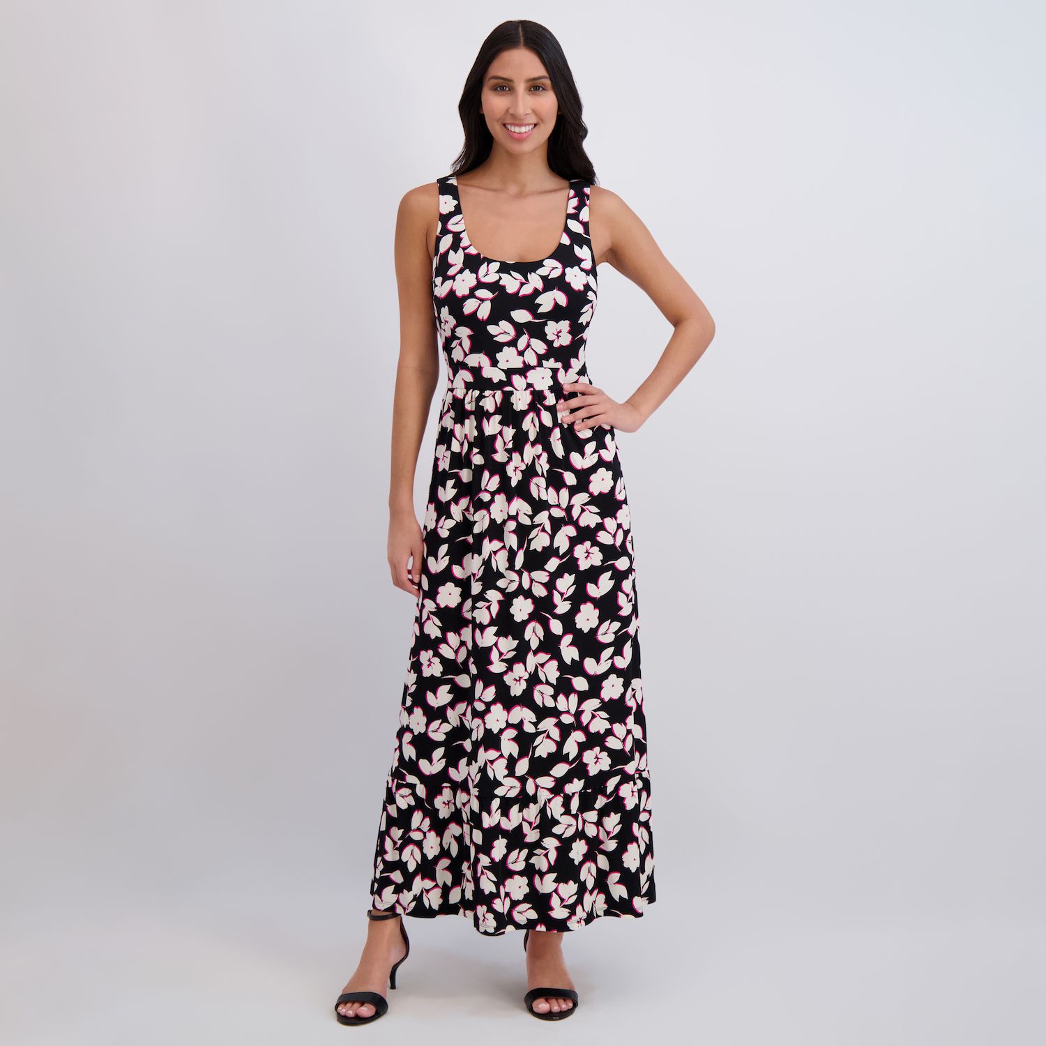 Женские платья London Times Scoop Neck Inset Waist Maxi Dress