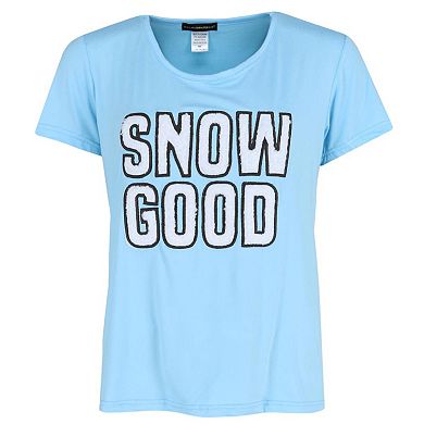 Not a Morning Person Women's Plus Size Snow Good Short Sleeve Lounge Set