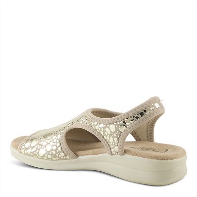 Flexus Nyaman-Crackle Women's Ankle Strap Sandals