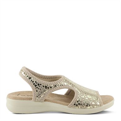 Flexus Nyaman-Crackle Women's Ankle Strap Sandals