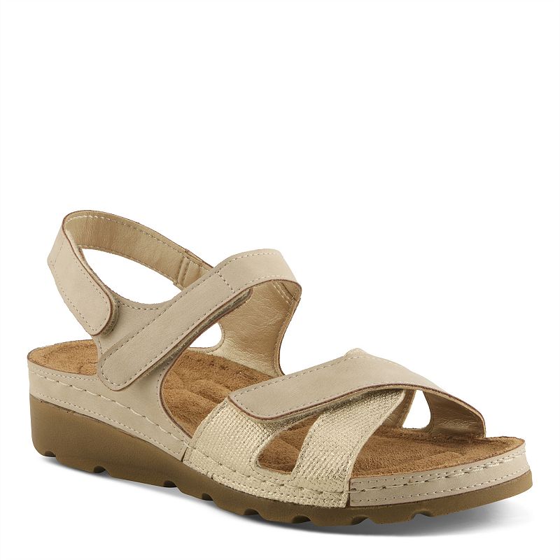 Flexus by Spring Step Orwell Women's Ankle Strap Sandals, Size: 40, Soft Gold