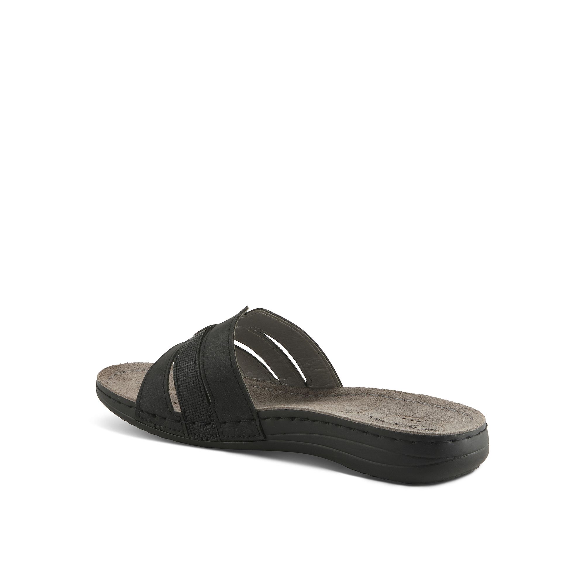 Flexus by Spring Step Tethys Womens Slides Sandals, Size: 37, Black