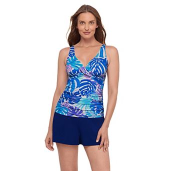 Women's Bal Harbour Crossover V-Neck Tankini Swim Top