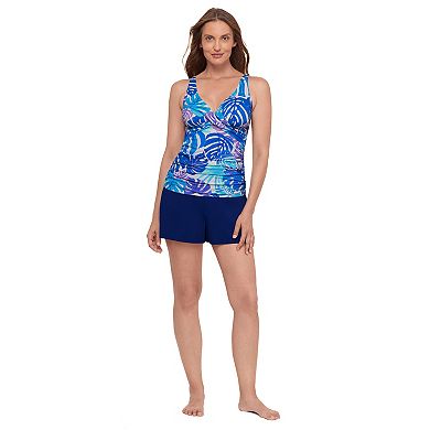 Women's Bal Harbour Crossover V-Neck Tankini Swim Top