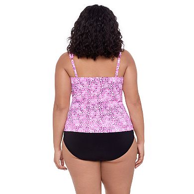 Plus Size Bal Harbour Ring Tankini Swim Top