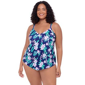 Plus Size Bal Harbour V-Neck Hankini Swim Top