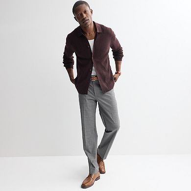 Men's Apt. 9® Diagonal Stitch Full-Button Sweater