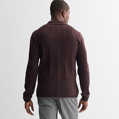Men's Apt. 9® Diagonal Stitch Full-Button Sweater