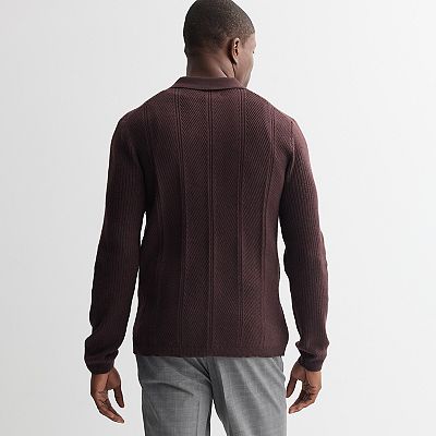 Men's Apt. 9® Diagonal Stitch Full-Button Sweater