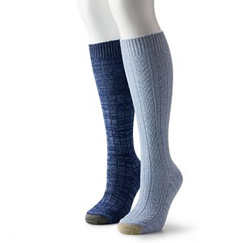 Women's GOLDTOE® 2-Pack Cable Knit High Knee Socks