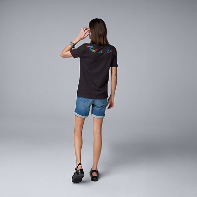 Women's Simply Vera Vera Wang Pride Boyfriend Tee
