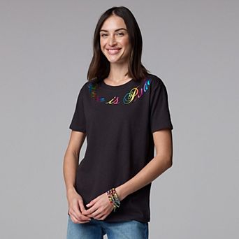 Women's Simply Vera Vera Wang Pride Boyfriend Tee