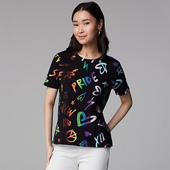 Women's Simply Vera Vera Wang Pride Boyfriend Tee