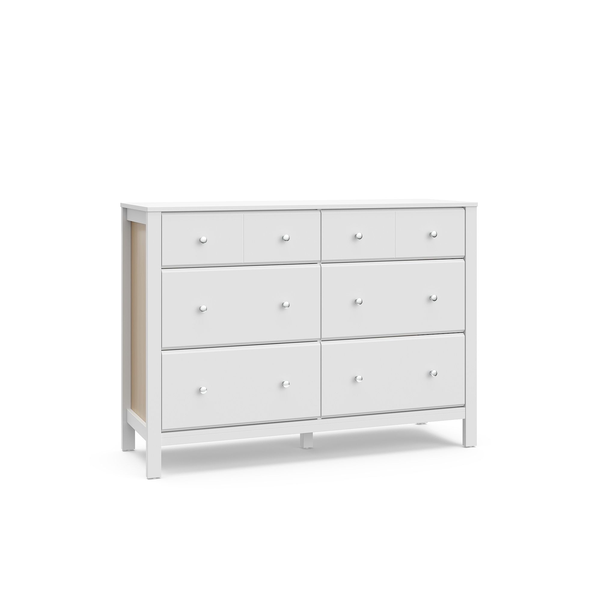 Storkcraft Horizon 6-Drawer Dresser, White Brown